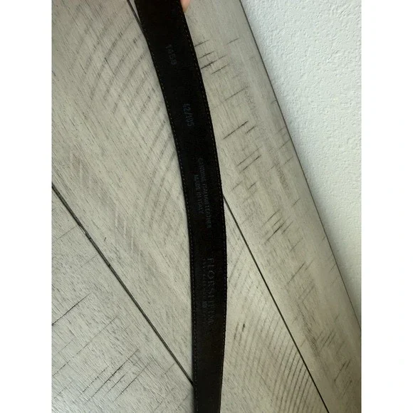 Florsheim mens belt Genuine Italian leather Made In Italy brown Sz 42/105 - Picture 6 of 10